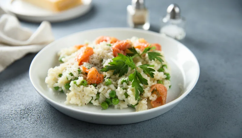 Risotto de salmón