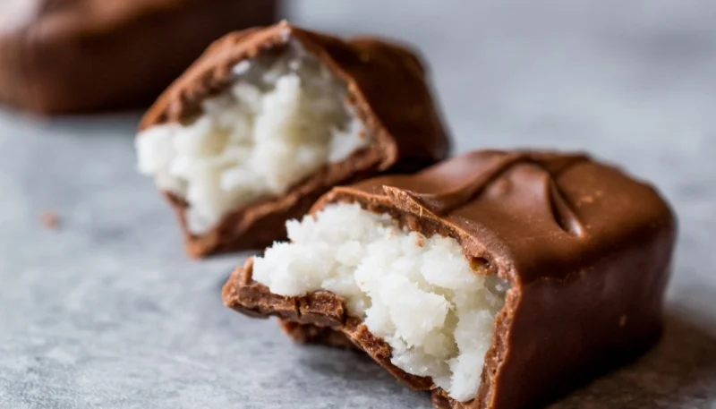 Barritas de chocolate y coco