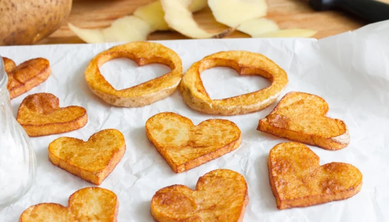 Corazones de patatas con romero