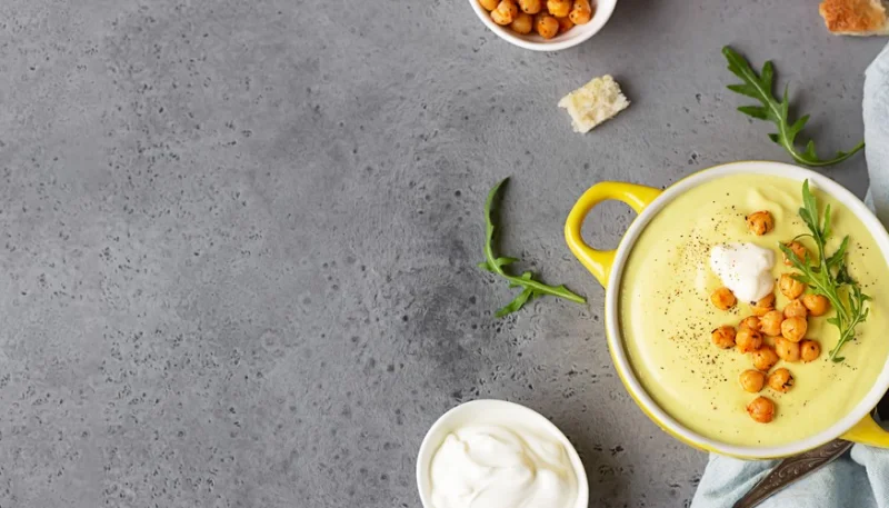Crema de garbanzos y coliflor sin gluten