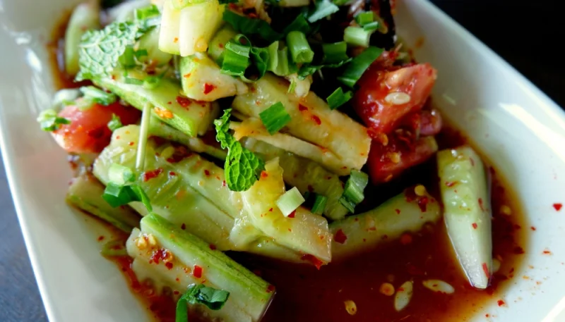 Ensalada de pepino picante