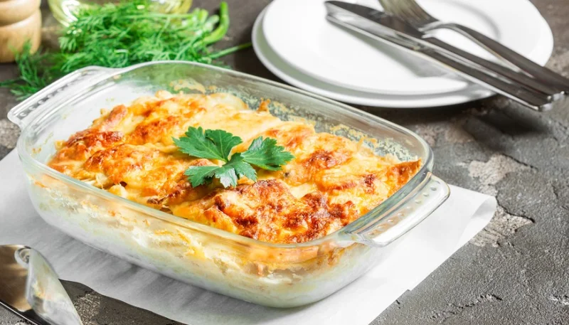 Pastel de patatas y queso Parmesano