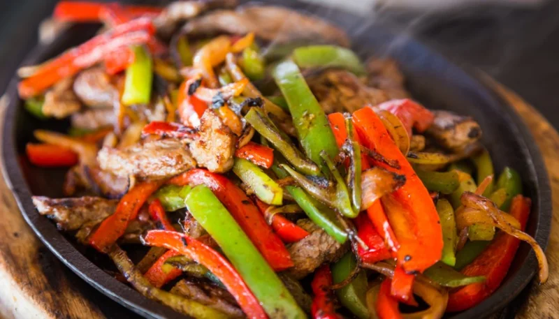 Pimientos con salsa de soja