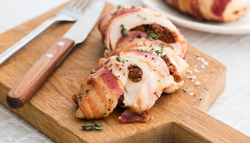 Rollitos de pavo con champiñones