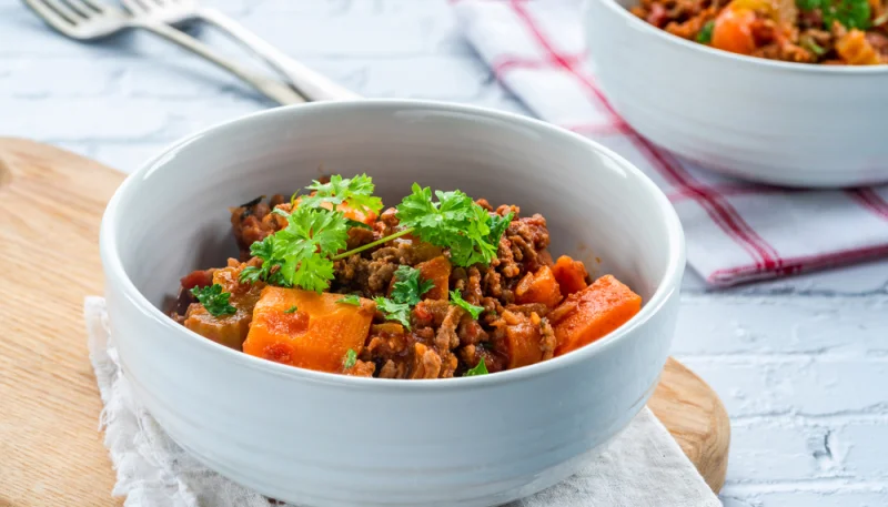 Carne picada con batata