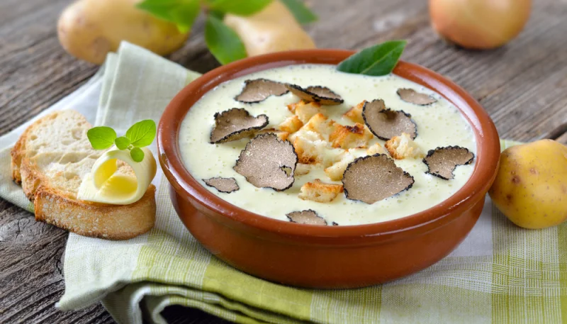 Crema de patatas y trufas