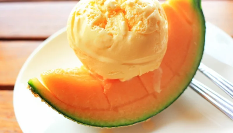 Helado de melón sin heladera