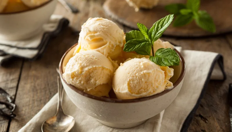 Helado de vainilla sin heladera