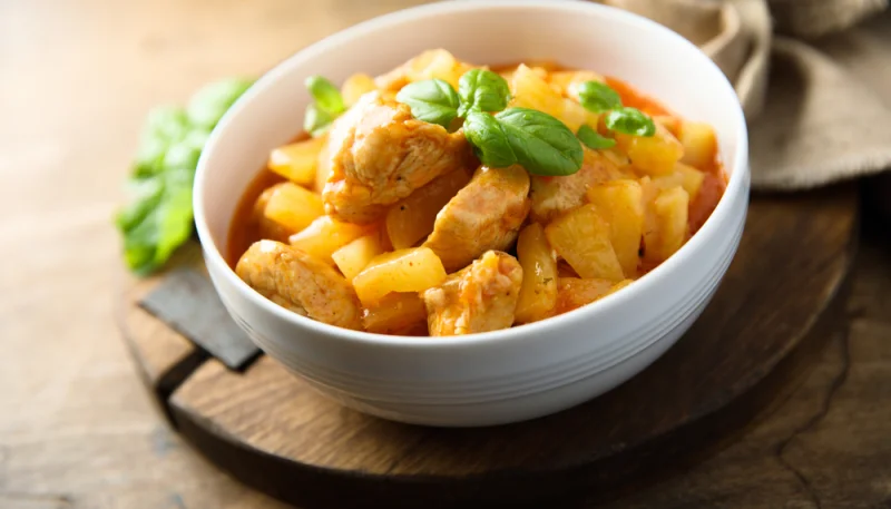 Pavo en salsa de piña