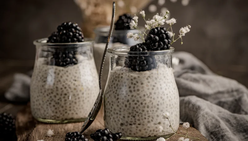 Pudin de chía con moras