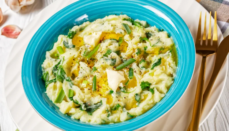 Puré de patatas con kale