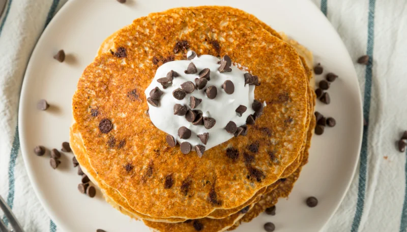 Tortitas con chipas de chocolate