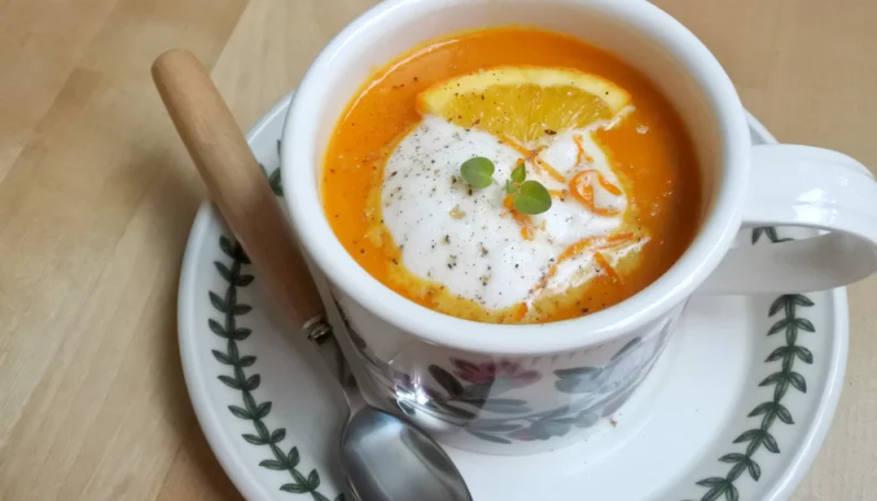 Crema de naranja y calabaza