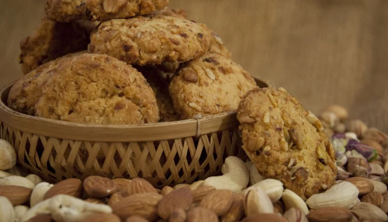 Galletas con almendras en el microondas