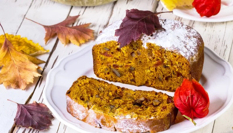 Tarta de calabaza, roquefort y avellanas