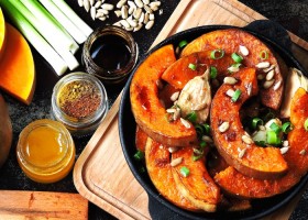 Calabaza asada con ajo