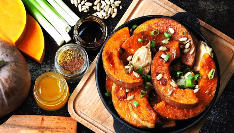 Calabaza asada con ajo