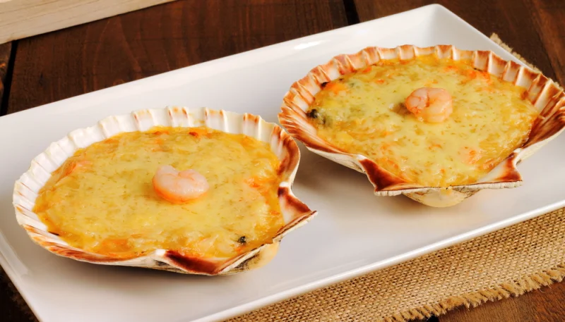 Falsas vieiras rellenas