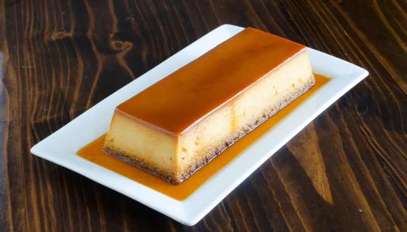 Flan de turrón