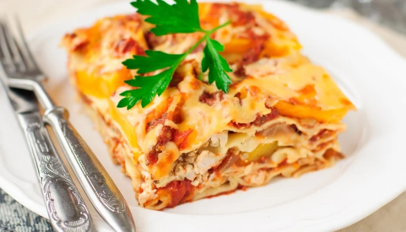 Lasaña de calabaza y calabacín