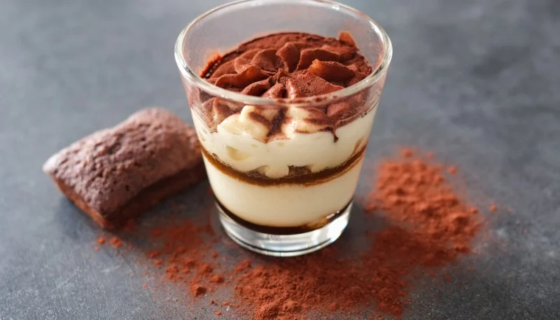 Mousse de tiramisú sin lactosa