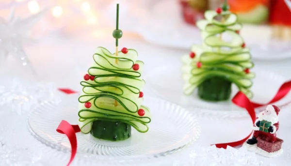 Arbolitos de Navidad de calabacín