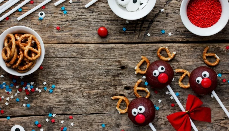 Cake pops renos navideños