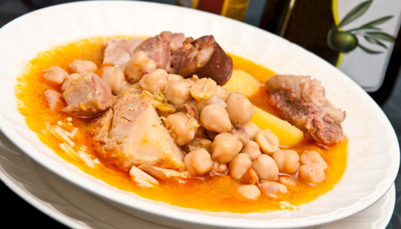 Guiso rápido de garbanzos con chorizo