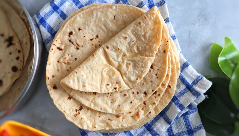 Chapati con harina de garbanzos