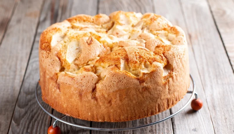 Tarta de manzana con claras de huevo