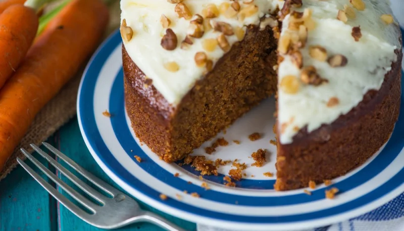 Bizcocho de zanahoria integral con queso