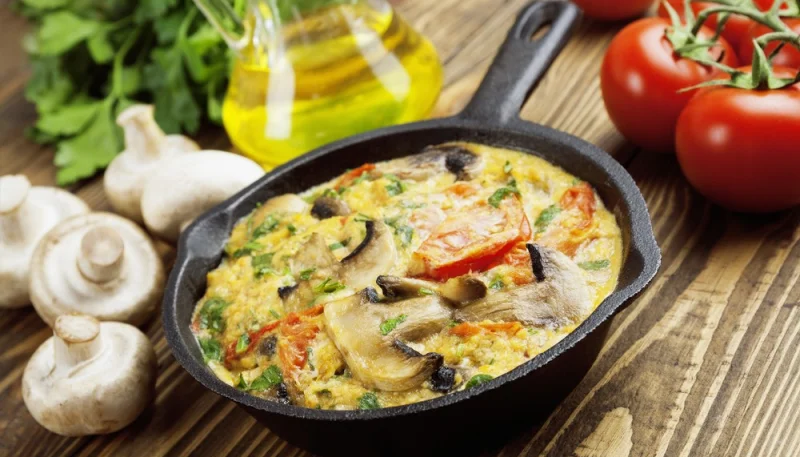 Tortilla vegana de verduras