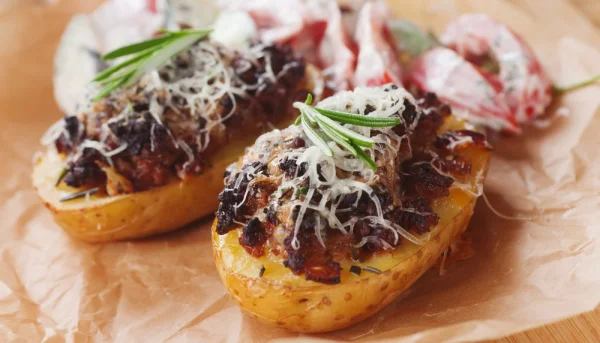 Patatas rellenas de carne
