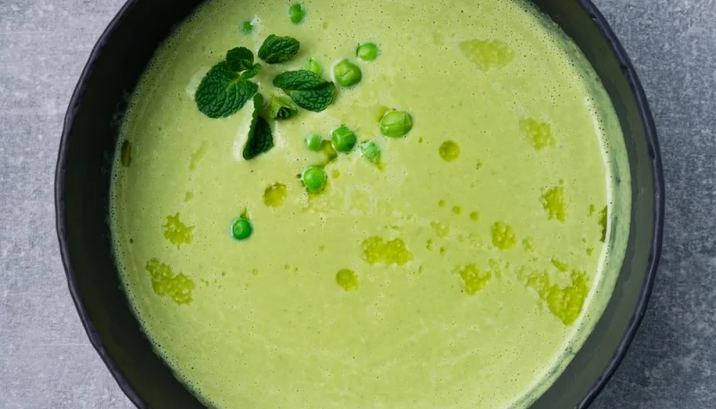 Crema fría de guisantes