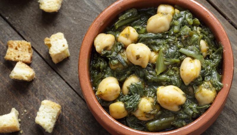 Espinacas con garbanzos