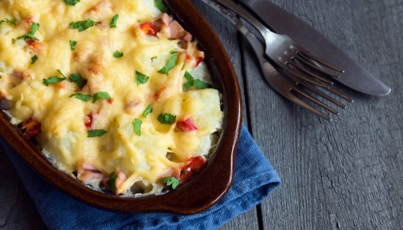 Gratinado de coliflor y bacon