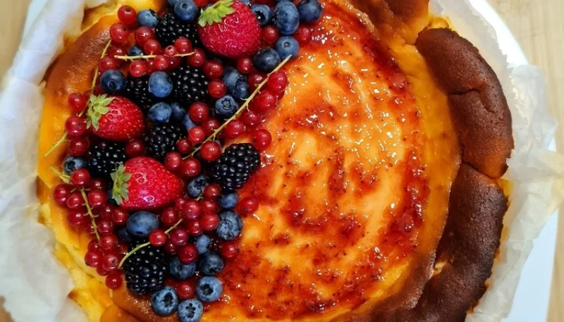 Tarta de queso viña con robot de cocina