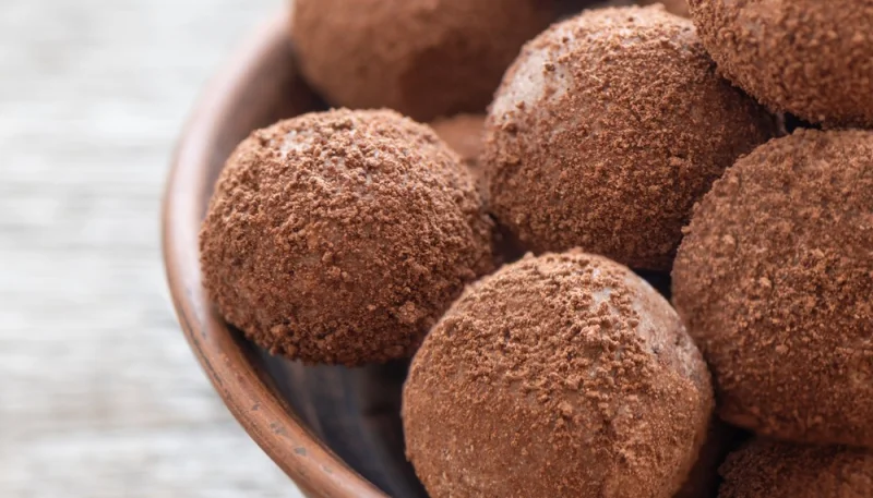 Trufas de chocolate con leche condensada