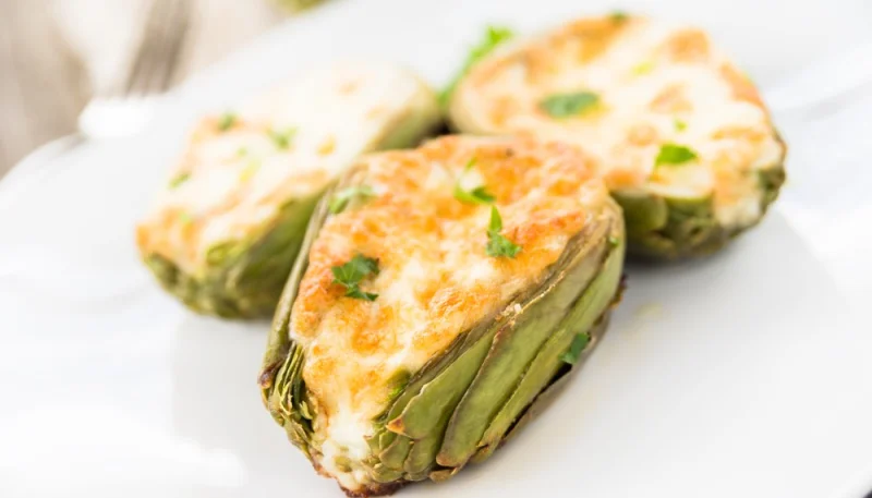 Alcachofas con queso