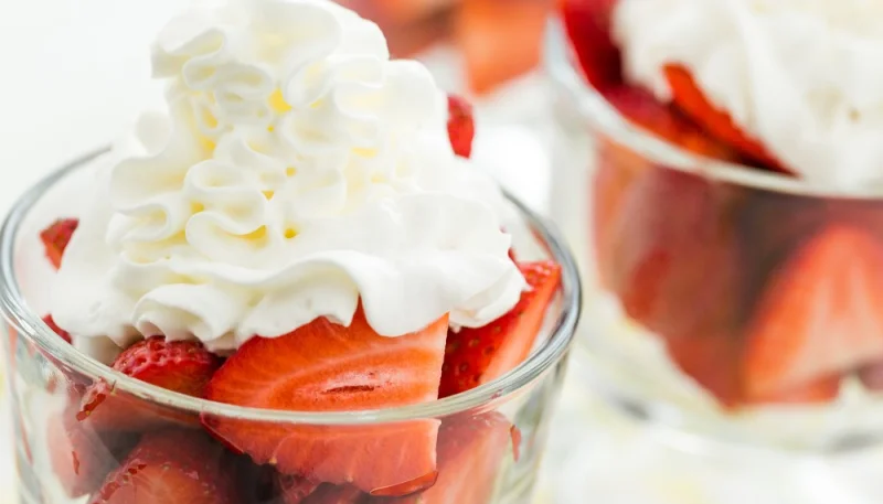 Fresas con crema chantilly