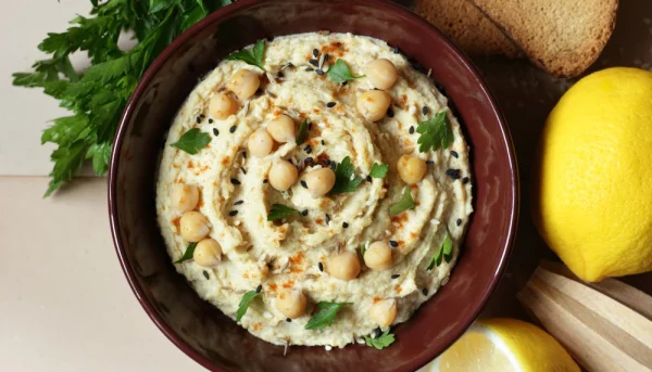 Hummus de queso de cabra y cilantro