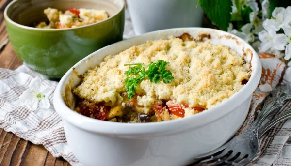 Crumble salado de verduras de verano